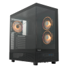 Корпус HSPD F710 Panoramic Mid Tower без блока питания - Черный, TG, 3x120mm ARGB, для E-ATX, ATX, mATX, mITX, 7xPCI, 2xUSB-A 3.0, 435x230x457mm