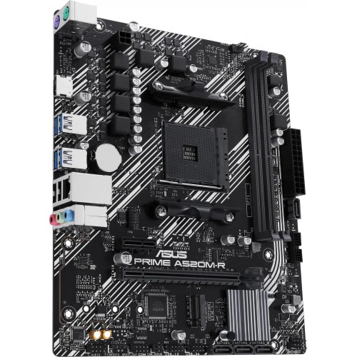 Материнская плата Asus PRIME A520M-R для Soc-AM4 с поддержкой AMD A520, 2xDDR4, mATX, 8ch звук и HDMI