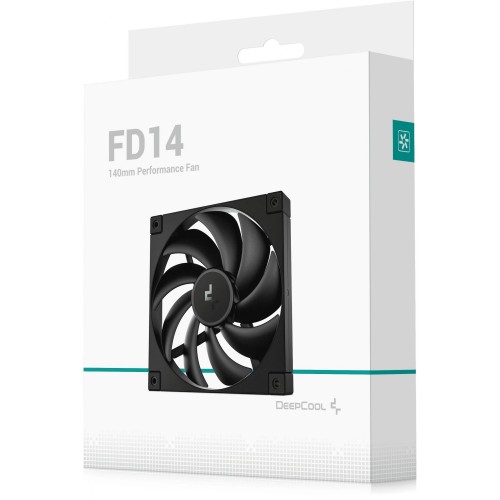 Вентилятор Deepcool FD14 140мм: Черный корпусный вентилятор с низким уровнем шума 25.6дБ (R-FD14-BKNPN1-G)