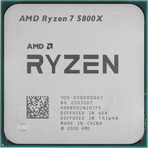 Процессор/ CPU AM4 AMD Ryzen 7 5800X (Vermeer, 8C/16T, 3.8/4.7GHz, 32MB, 105W) OEM