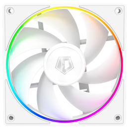 Кулер для корпуса/ Case Cooler ID-COOLING AF-127-ARGB-W (120x120x27mm, 4-pin PWM, ARGB, 78CFM, 29.9dBA, 2000RPM, White)