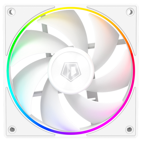 Кулер для корпуса/ Case Cooler ID-COOLING AF-127-ARGB-W (120x120x27mm, 4-pin PWM, ARGB, 78CFM, 29.9dBA, 2000RPM, White) ID-COOLING