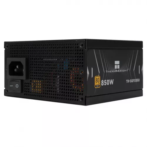 Блок питания 750W/ Power Supply Thermalright, 850W 80+ Gold (SFX, 3.1, PCIe 5.1, Full modular, 1x24(20+4)pin, 1xCPU 8(4+4)pin, 2xPCIe*2 8(6+2)pin, 1x12VHPWR PCIe 5.1 12+4pin 600mm, 3xSATA3, 3xMOLEX4pin, Active, 92x92mm, 100x125x64mm, APFC, OPP, OVP, OTP, 