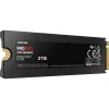 Твердотельный накопитель/ Samsung SSD 990 PRO, 2000GB, M.2(22x80mm), NVMe 2.0, PCIe 4.0 x4, V-NAND TLC, R/W 7450/6900MB/s, IOPs 1 400 000/1 550 000, DRAM buffer 2048MB, TBW 1200, DWPD 0.33, with Heatsink (12 мес.) Samsung Electronics