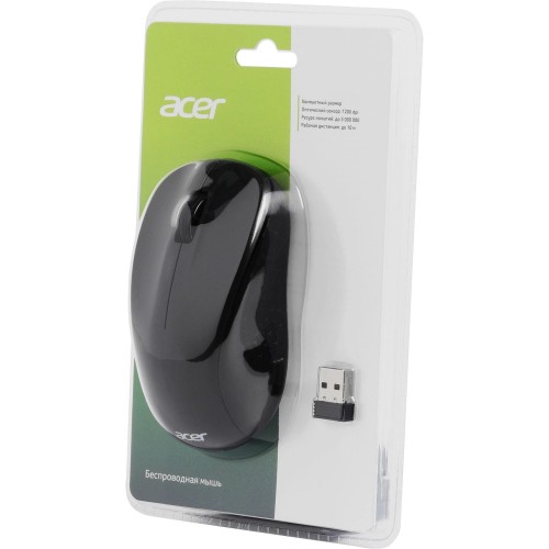 Мышь Acer OMR302 черный оптическая 1200dpi беспров. USB 3but (ZL.MCECC.01X)