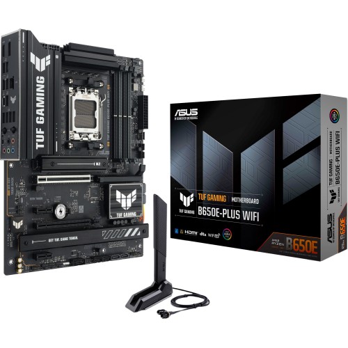 Купить материнскую плату TUF GAMING B650E-PLUS WIFI — мощное решение для геймеров и энтузиастов.