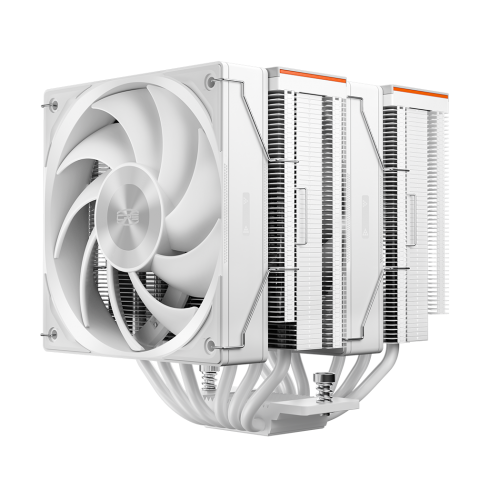 Кулер для процессора/ CPU Cooler PCCooler RZ620 WH (260W, 4-pin PWM, 157.5mm, Al/Cu, 6x6mm, 2x120mm, 86.73CFM, 32dBA, 2000RPM, S: 1851/1700/1200/115X, AM5/AM4, white) PcCooler