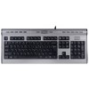 Клавиатура A4Tech KLS-7MUU USB Slim Multimedia: Серебристый/Черный, 1.5м кабель