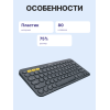 Клавиатура/ Logitech Keyboard K380 Dark Grey Wireless Bluetooth RTL, Multi-Device