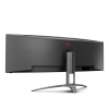 AOC AG493UCX2 49'', Curved, 5120x1440, VA, 165hz, 80M:1, 400cd, 1ms, 3xHDMI 2.0, DP 1.4, 3xUSB 3.2, Type-C 65W, Speakers, H. adj 100mm, 3Y, Black AOC