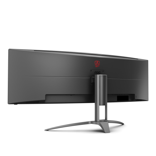 AOC AG493UCX2 49'', Curved, 5120x1440, VA, 165hz, 80M:1, 400cd, 1ms, 3xHDMI 2.0, DP 1.4, 3xUSB 3.2, Type-C 65W, Speakers, H. adj 100mm, 3Y, Black AOC