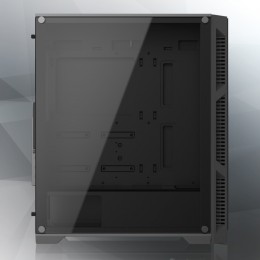 Корпус без блока питания/ Case Raijintek ARCADIA III-MS4, Midi-Tower, TG, 4x120mm ARGB, 1xUSB-A 3.0 + 2xUSB 2.0, ATX, mATX, mITX Black