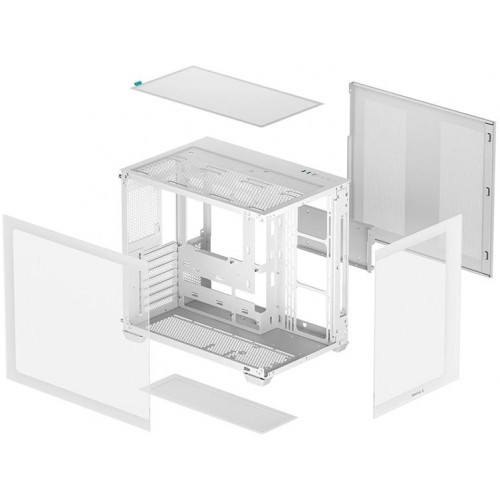 Корпус Deepcool CG530 WH ATX – Белый, 2x120mm и 2x140mm Вентиляторы, 2xUSB2.0, 1xUSB3.0, Аудио – Идеальное Решение для Вашего ПК