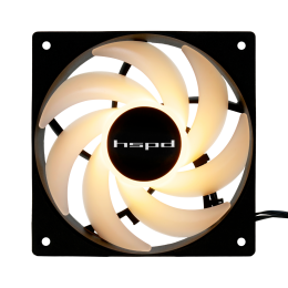 Кулер/ Case Cooler HSPD M1 Black (120x120x25mm, 4-pin PWM, ARGB, 57.56CFM, 26.86dBA, 1600RPM, Black)