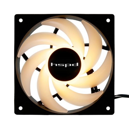 Кулер/ Case Cooler HSPD M1 Black (120x120x25mm, 4-pin PWM, ARGB, 57.56CFM, 26.86dBA, 1600RPM, Black) HSPD