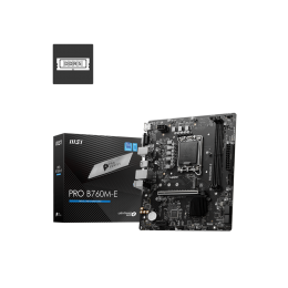 Материнская плата/ MB MSI INTEL B760 s1700, 2xDDR5(128GB), D-SUB/HDMI 1.4, 1xPCIe 4.0x16, 1xPCIe 3.0, 1xLAN, 4xSATA 6Gb/s, 1xM.2, 2xUSB 3.2, 4xUSB 2.0, 1xPS/2, mATX