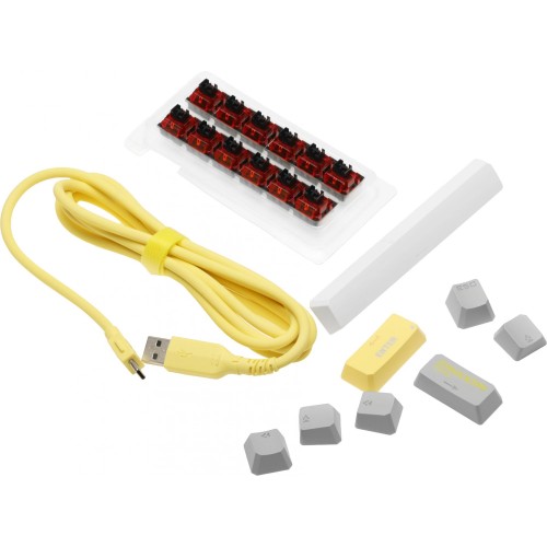 Клавиатура A4Tech Bloody S87 Energy механическая белый/желтый USB for gamer LED (S87 USB ENERGY WHITE)