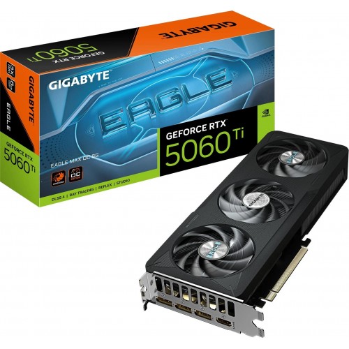 Видеокарта Gigabyte PCI-E 5.0 GV-N506TEAGLEMAX OC-8GD 1.0 NVIDIA GeForce RTX 5060TI 8Gb 128bit GDDR7 2617/28000 HDMIx1 DPx3 HDCP Ret