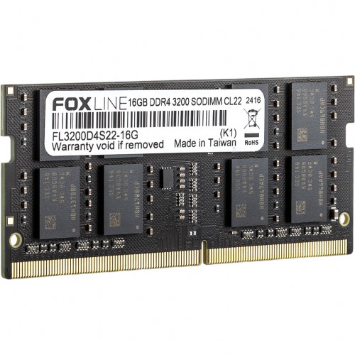Память оперативная/ Foxline SODIMM 16GB 3200 DDR4 CL22 (1Gb*8)