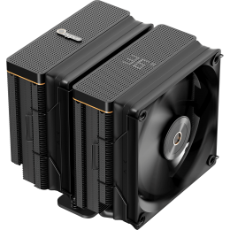 Кулер для процессора/ CPU Cooler Ocypus Iota A62 BK (260W, 4-pin PWM, LED temp., 158mm, Al/Cu, 6x6mm, 2x120mm, 77CFM, 29dBA, 2000RPM, S: 1851/1700/1200/115X, AM5/AM4, black)
