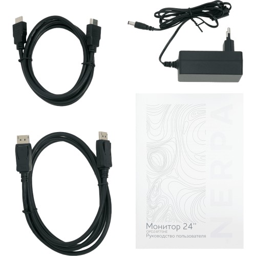 Монитор NERPA 24'' 1920x1080, IPS, 178/178, 5ms, 250cd/m2, 1000:1, 75Hz, DP/HDMI, no USB-A, LowBlueLight, intPWR, Black, 1y