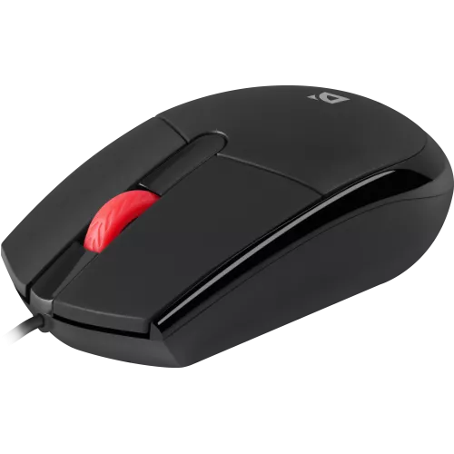 Defender Проводная оптическая мышь Delta MM-523 черн,3D,бесшумная,1,8м,1000dpi Defender