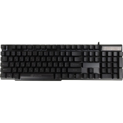 Клавиатура Оклик 780G SLAYER черная USB для геймеров с LED подсветкой и кабелем 1.5м