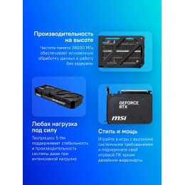 Видеокарта MSI PCI-E 5.0 RTX 5070 TI 16G SHADOW 3X OC NVIDIA GeForce RTX 5070TI 16Gb 256bit GDDR7 2482/28000 HDMIx1 DPx3 HDCP Ret