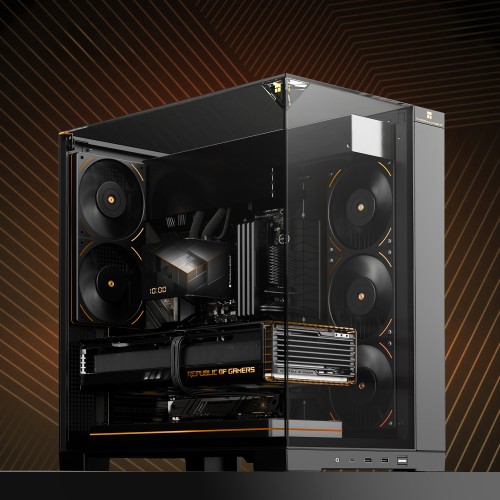 Корпус без блока питания/ Case Thermalright A70, Midi-Tower, TG, no fans, 2xUSB-A 3.0, 1xUSB Type-C, ATX, mATX, mITX Black