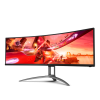 AOC AG493UCX2 49'', Curved, 5120x1440, VA, 165hz, 80M:1, 400cd, 1ms, 3xHDMI 2.0, DP 1.4, 3xUSB 3.2, Type-C 65W, Speakers, H. adj 100mm, 3Y, Black AOC