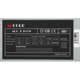 Блок питания Accord ATX 300W ACC-P300W (20+4pin) 80mm fan 3xSATA [ACC-P300W]