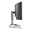 AOC AG493UCX2 49'', Curved, 5120x1440, VA, 165hz, 80M:1, 400cd, 1ms, 3xHDMI 2.0, DP 1.4, 3xUSB 3.2, Type-C 65W, Speakers, H. adj 100mm, 3Y, Black AOC
