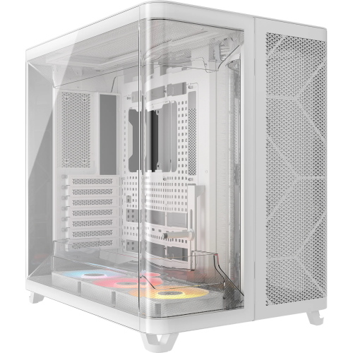 Купить корпус Corsair AIR 5400 RS-R ARGB - Midi-Tower с 3x120mm ARGB вентиляторами, поддержка E-ATX и USB 3.2 Type-C, белый