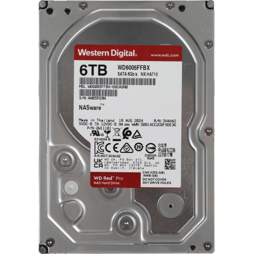 Жесткий диск WD Red Pro 6TB SATA-III 7200rpm для NAS - Высокая производительность и надежность