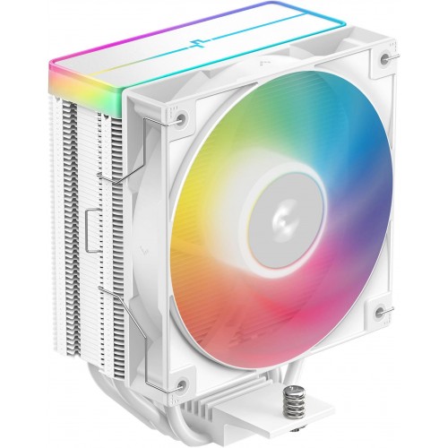 Устройство охлаждения(кулер) Deepcool AG400 Wh V2 ARGB Soc-AM5/AM4/1200/1700/1851 белый 4-pin 31.6dB Al+Cu 220W 643gr Ret (R-AG400-WHAMMN-GJD)