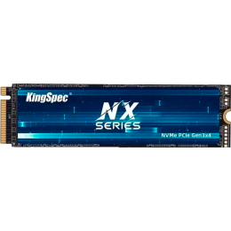 Твердотельный накопитель/ Kingspec SSD NX-1TB 2280, 1024GB, M.2(22x80mm), NVMe, PCIe 3.0 x4, 3D TLC, R/W 3400/3100MB/s, IOPs 380 000/320 000, TBW 1000, DWPD 0.89 (3 года)