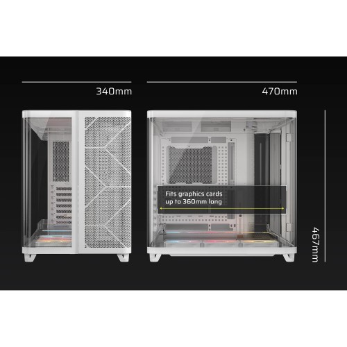 Купить корпус Corsair AIR 5400 RS-R ARGB - Midi-Tower с 3x120mm ARGB вентиляторами, поддержка E-ATX и USB 3.2 Type-C, белый
