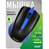 Мышь Acer OMW011 черный/синий оптическая 1200dpi USB 3but (ZL.MCEEE.002)