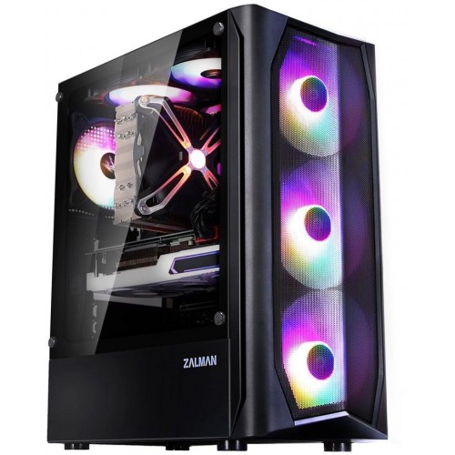 Корпус Zalman N4 REV.1 черный ATX с 5 вентиляторами 120mm и 2 вентиляторами 180mm, USB 2.0/3.0 и аудио, идеальный для вашего ПК