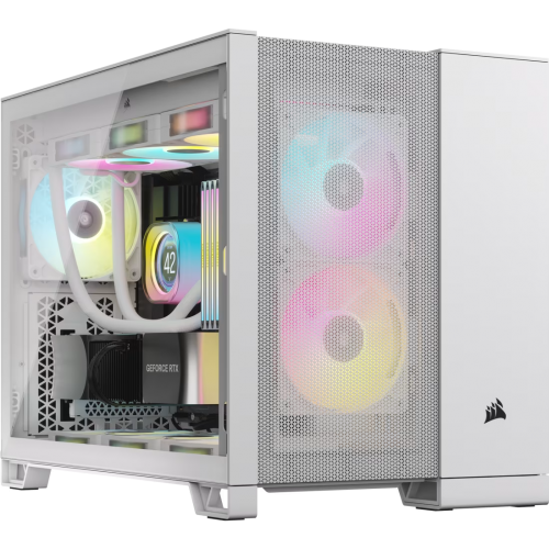 Корпус без блока питания/ Case Corsair 2500D Airflow, Midi-Tower, TG, no fan, 2xUSB-A 3.2, 1xUSB 3.2 Type-C, mATX, mITX Black Corsair