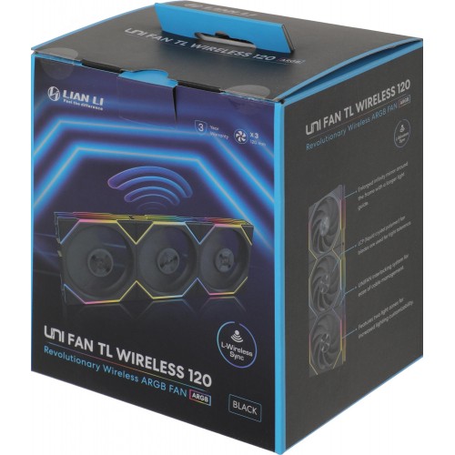 Купить вентилятор Lian-Li Uni Fan TL Wireless 120 ARGB черный 120х120x28 мм, 7-pin, 33дБ (упаковка 3 шт) - идеальное охлаждение для вашего корпуса
