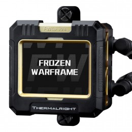 Водяное охлаждение для процессора/ Water Cooling System Thermalright Frozen Warframe 420 ARGB (420mm, LED, Black, ARGB/ Fans: 3x140mm, 88.7CFM, 29.8dBA, 1750RPM/ Pump height 60mm, 23dBA, 3000RPM, Rad thickness 27mm/ S: 1851, 1700, 1200, 115X, 2011, 2066, 