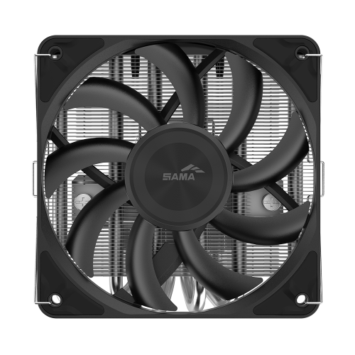 Кулер для процессора/ CPU Cooler SAMA U60 (190W, 4-pin PWM, 67mm, 6x6mm, 1x120mm, 61.51CFM, 36.4dBA, 1800RPM, S: 1851/1700/1200/115X, AM5/AM4, black) SAMA