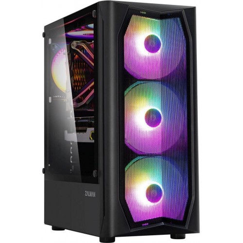 Корпус Zalman N4 REV.1 черный ATX с 5 вентиляторами 120mm и 2 вентиляторами 180mm, USB 2.0/3.0 и аудио, идеальный для вашего ПК
