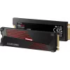 Твердотельный накопитель/ Samsung SSD 990 PRO, 2000GB, M.2(22x80mm), NVMe 2.0, PCIe 4.0 x4, V-NAND TLC, R/W 7450/6900MB/s, IOPs 1 400 000/1 550 000, DRAM buffer 2048MB, TBW 1200, DWPD 0.33, with Heatsink (12 мес.) Samsung Electronics