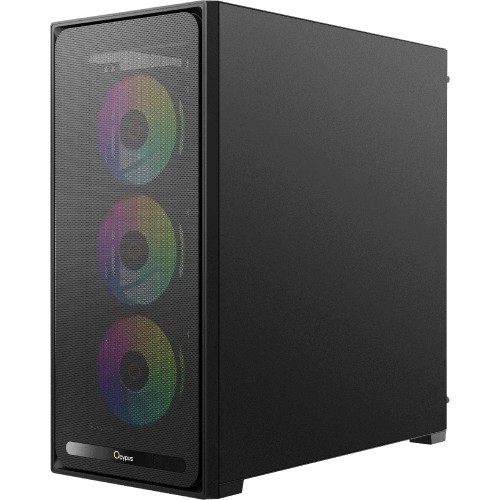 Корпус ПК Ocypus Delta C70 BK ARGB - Midi-Tower с 4x120mm ARGB, USB-C 3.1, совместимость с E-ATX, ATX, mATX, mITX