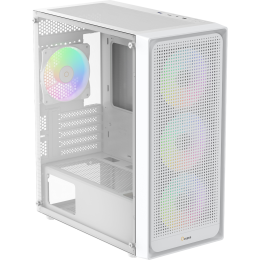 Корпус ПК без блока питания/ Case Ocypus Gamma C50 WH ARGB, Mini-Tower, TG, 4x120mm ARGB, 1xUSB-A 3.0 + 2xUSB 2.0, mATX, mITX White