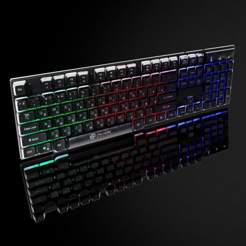 Клавиатура Оклик 780G SLAYER черная USB для геймеров с LED подсветкой и кабелем 1.5м