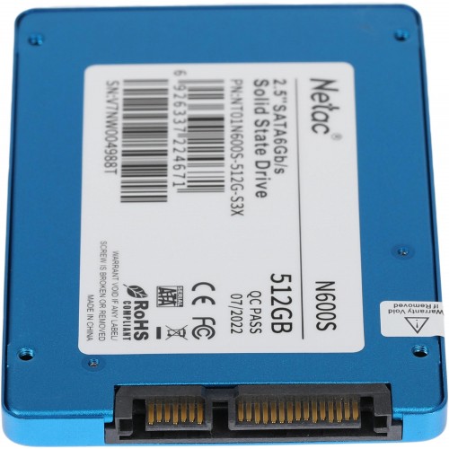 Твердотельный накопитель Netac SATA-III 512GB NT01N600S-512G-S3X - Высокая скорость и надежность для вашего ПК