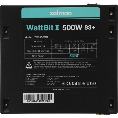 Блок питания ZALMAN ATX 500W ZM500-XEII: Надежное решение для вашего компьютера